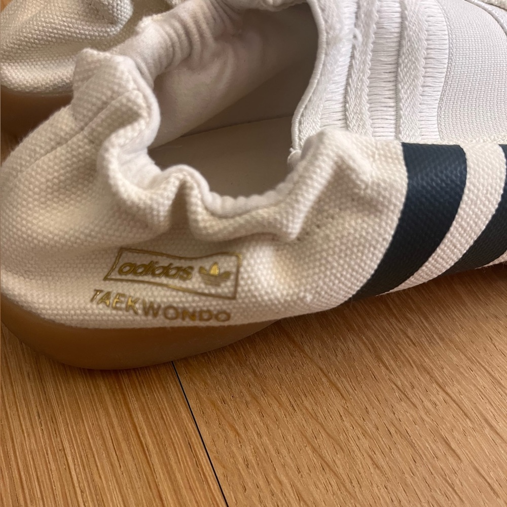 Adidas Cream & Black Slip-On Taekwondo Footwear - Picture 5 of 6